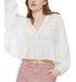 Women's Embroidered V-Neck Peplum Top